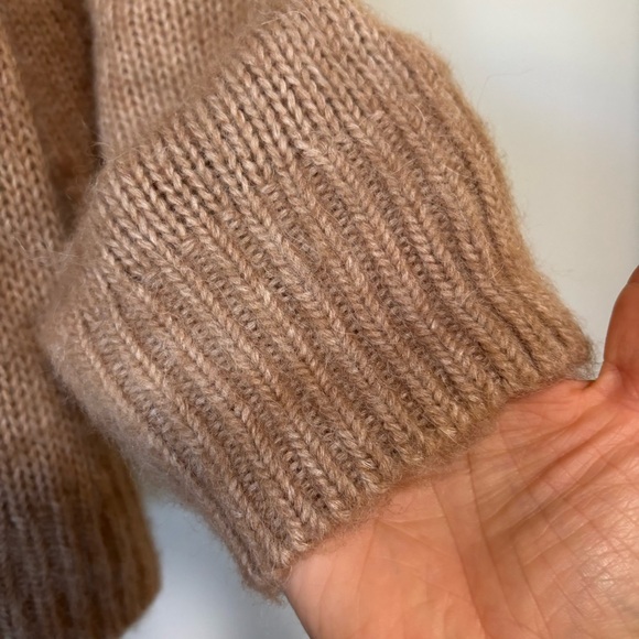 NEW Madewell Fair Isle Alpaca-Blend Sweater Camel Burgundy Size M - Picture 9 of 12